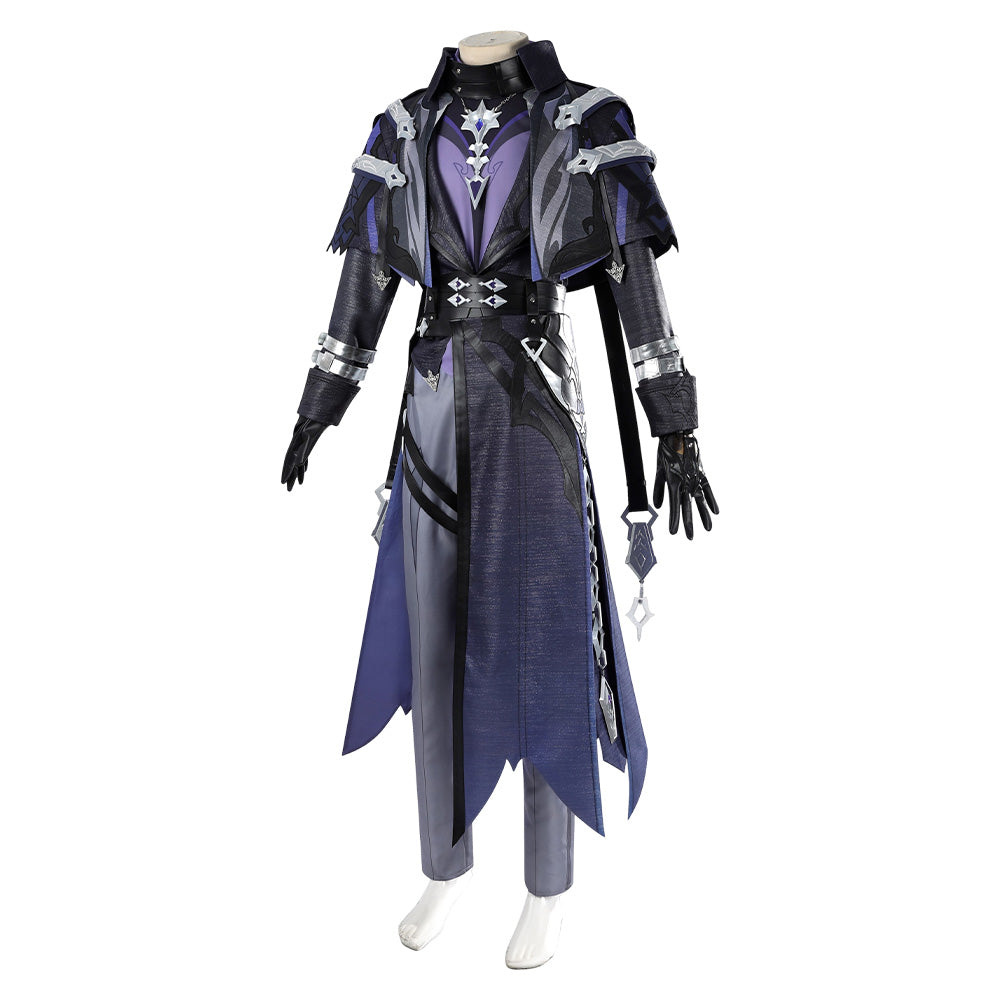 Genshin Impact Flins Tenue Noire Cosplay Costume