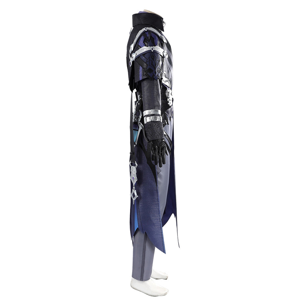 Genshin Impact Flins Tenue Noire Cosplay Costume