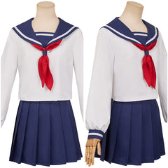 Gintama Shimura Tae Uniforme Bleu et Blanc Cosplay Costume