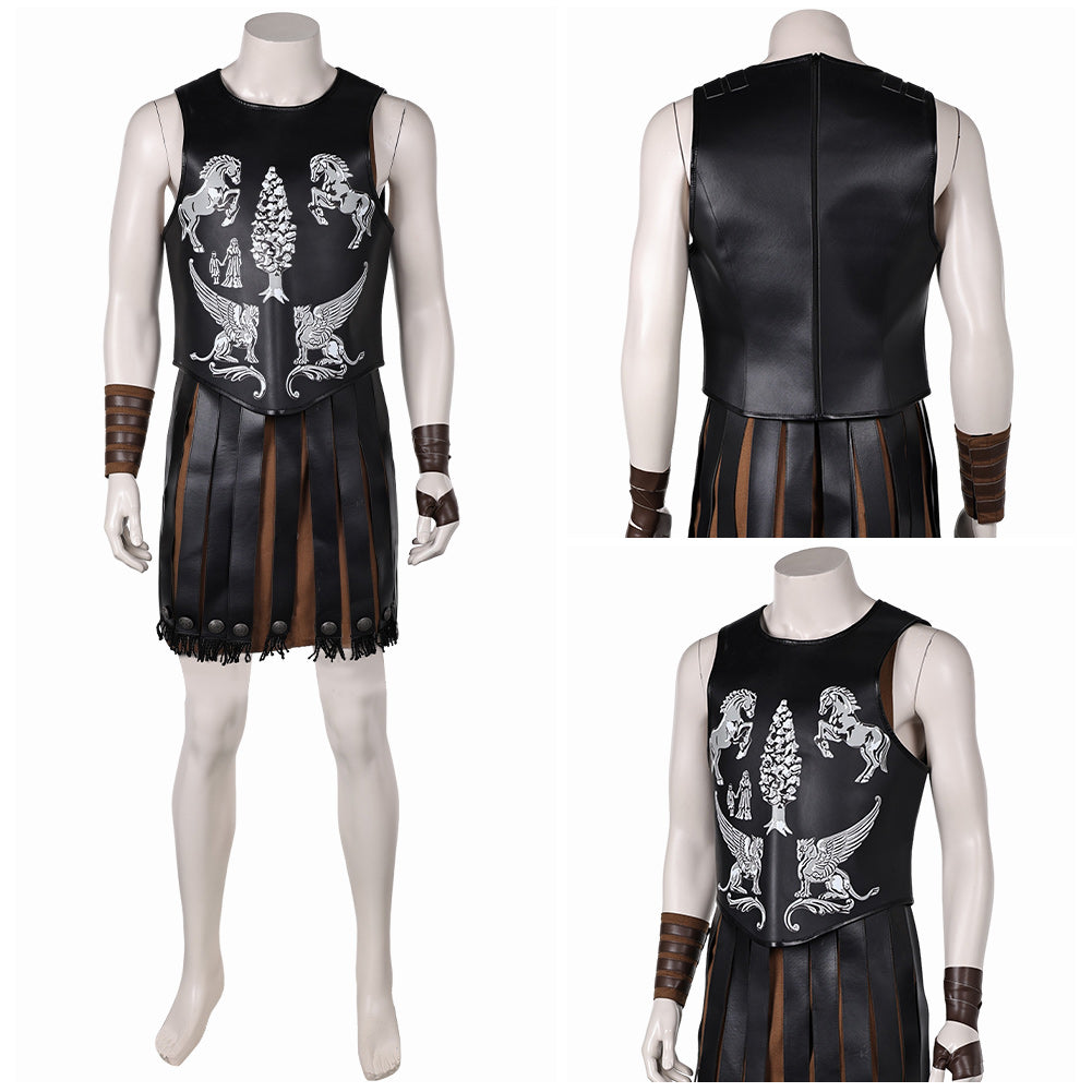 Gladiator 2(2024) Lucius Tenue Noire Cosplay Costume