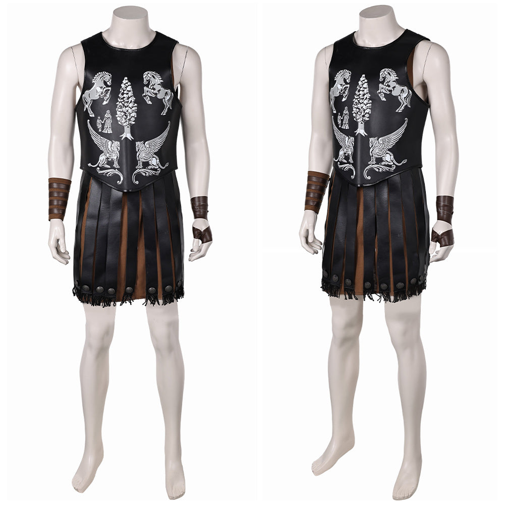 Gladiator 2(2024) Lucius Tenue Noire Cosplay Costume