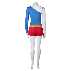 Harley Quinn Saison 5(2025) Harley Quinn Tenue Bleue et Rouge Cosplay Costume