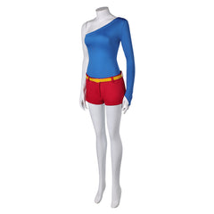 Harley Quinn Saison 5(2025) Harley Quinn Tenue Bleue et Rouge Cosplay Costume