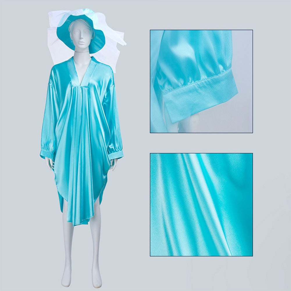 Haunted Mansion Ghost Bride Robe Bleue Cosplay Costume