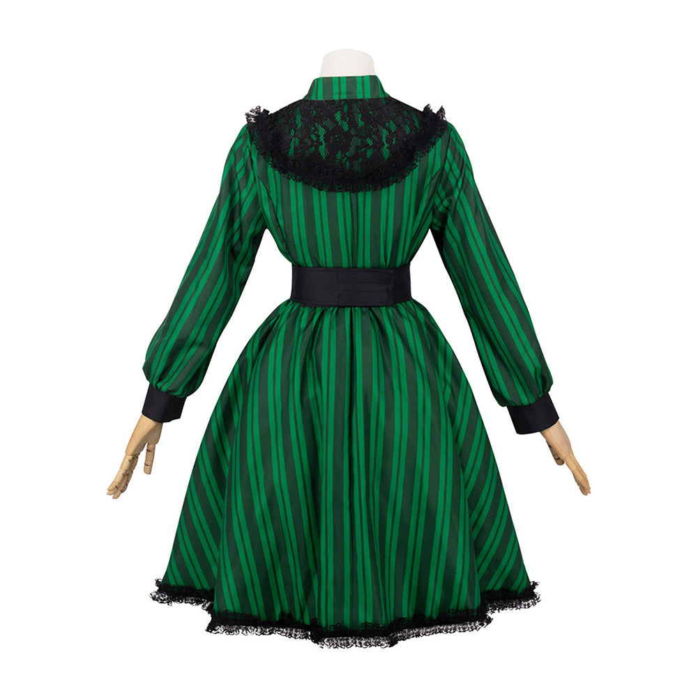 Haunted Mansion Maid Jupe à Rayures Vertes Cosplay Costume