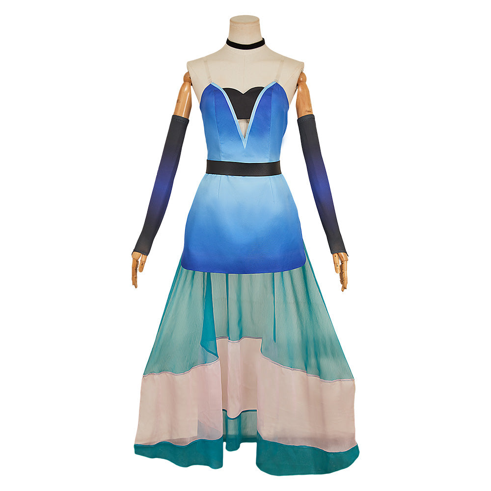 Hazbin Hotel 2 Angel Dust Robe Bleue Cosplay Costume – Newcossky.fr