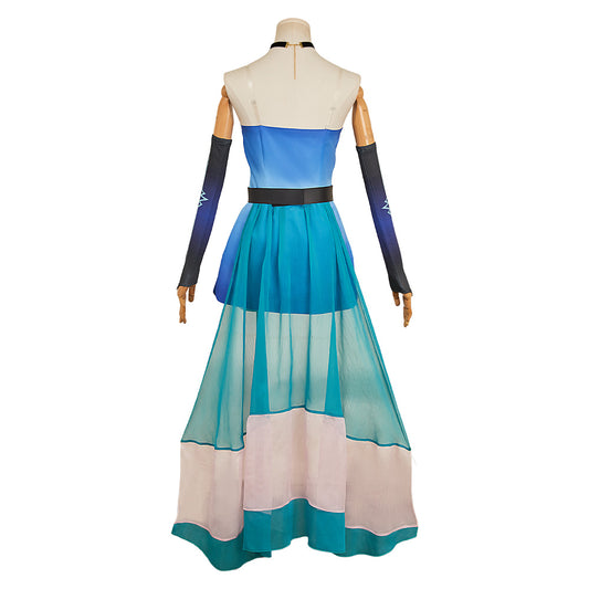 Hazbin Hotel 2 Angel Dust Robe Bleue Cosplay Costume