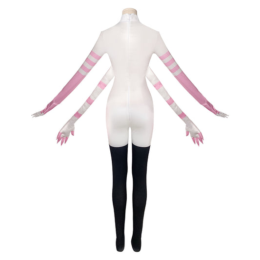 Hazbin Hotel 2 Angel Dust Tenue Blanche Cosplay Costume