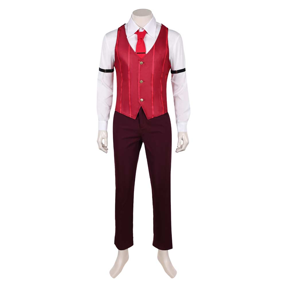 Hazbin Hotel 2(2025) Alastor Tenue de Gilet Rouge Cosplay Costume