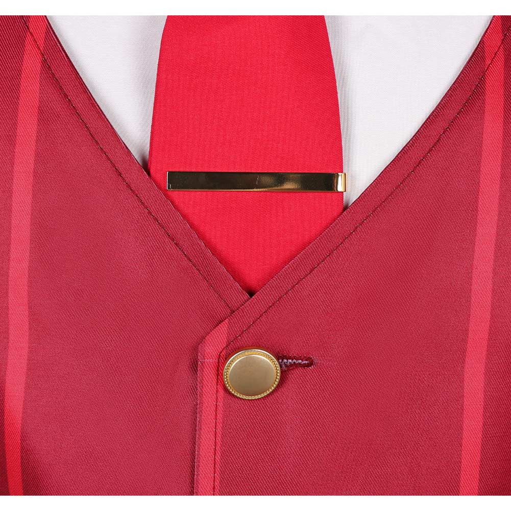 Hazbin Hotel 2(2025) Alastor Tenue de Gilet Rouge Cosplay Costume