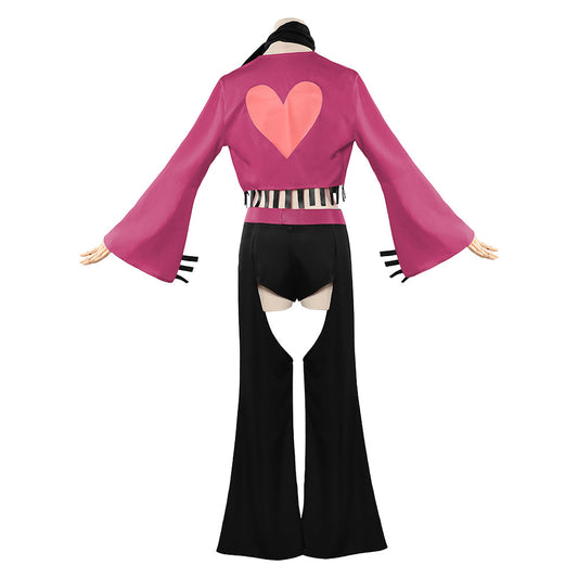 Hazbin Hotel 2(2025) Angel Dust Tenue Rose et Noire Cosplay Costume