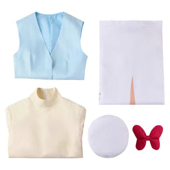 Hazbin Hotel 2(2025) St. Peter Tenue Bleu et Jaune Cosplay Costume