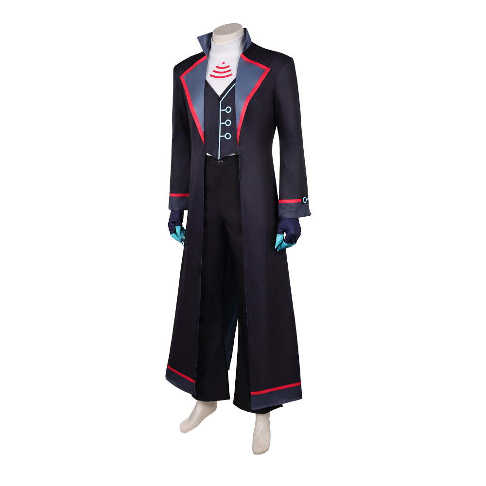 Hazbin Hotel Saison 2‎(2025) Vox Trench Long Noir Cosplay Costume