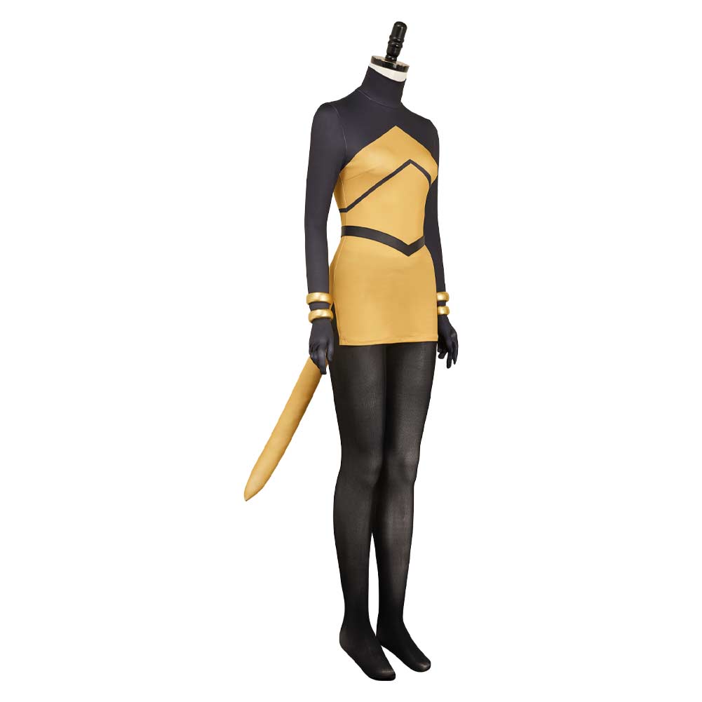 Hollow Knight: Silksong(2025) Shakra Tenue Jaune et Noire Cosplay Costume