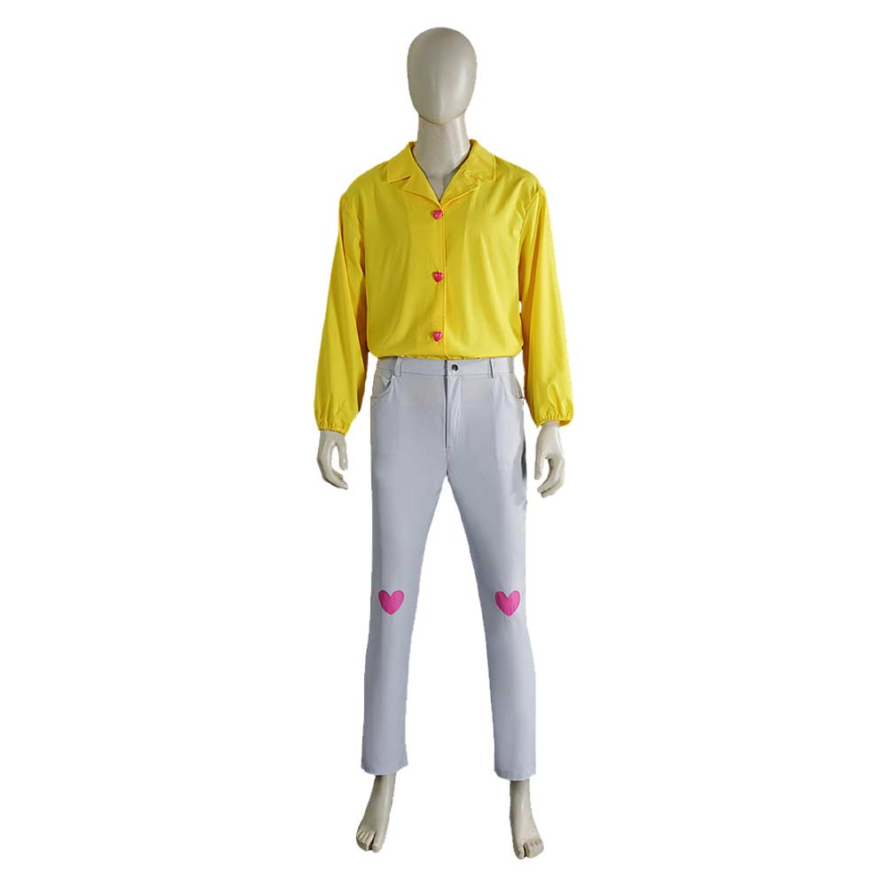 Homme Idole Ensemble Chemise Jaune Cosplay Costume