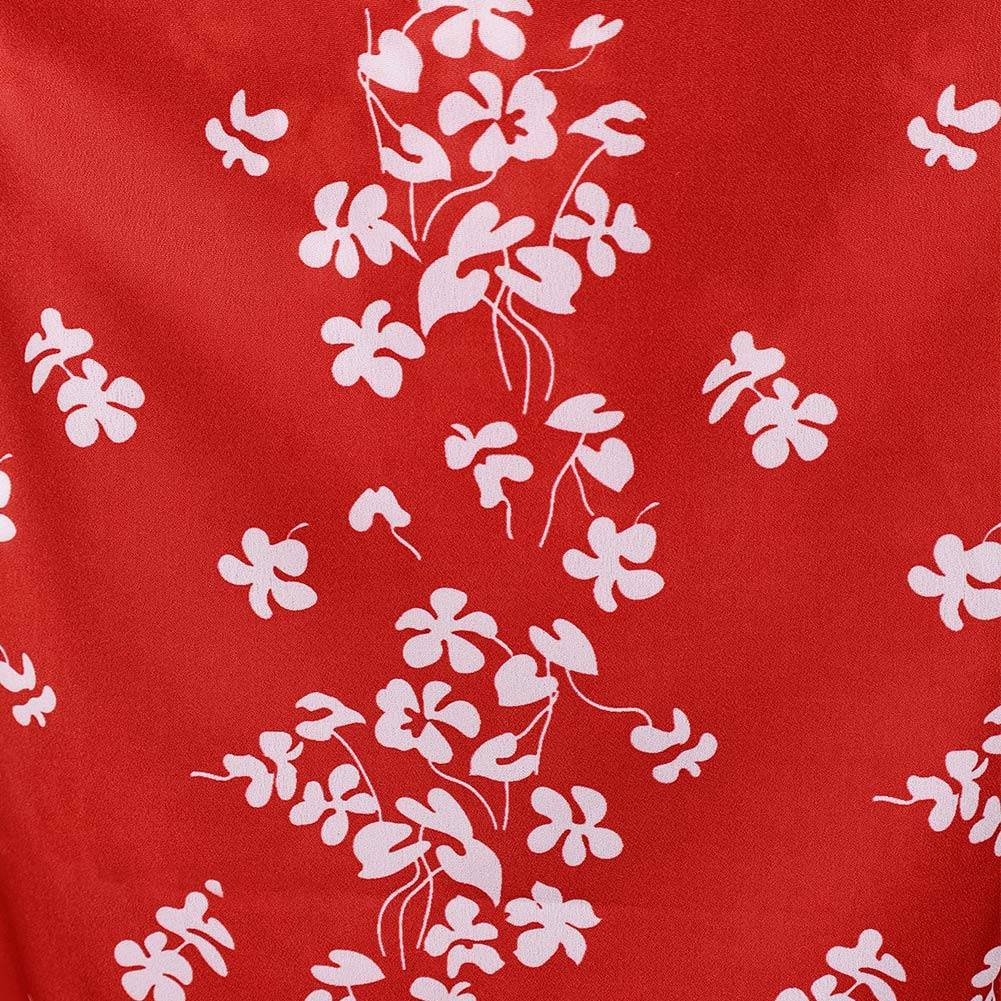Honey Don't!(2025) Honey O'Donahue Robe Rouge en Mousseline à Fleurs Cosplay Costume