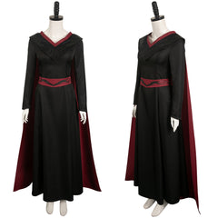 House of the Dragon Rhaenys Targaryen Tenue Noire Cosplay Costume