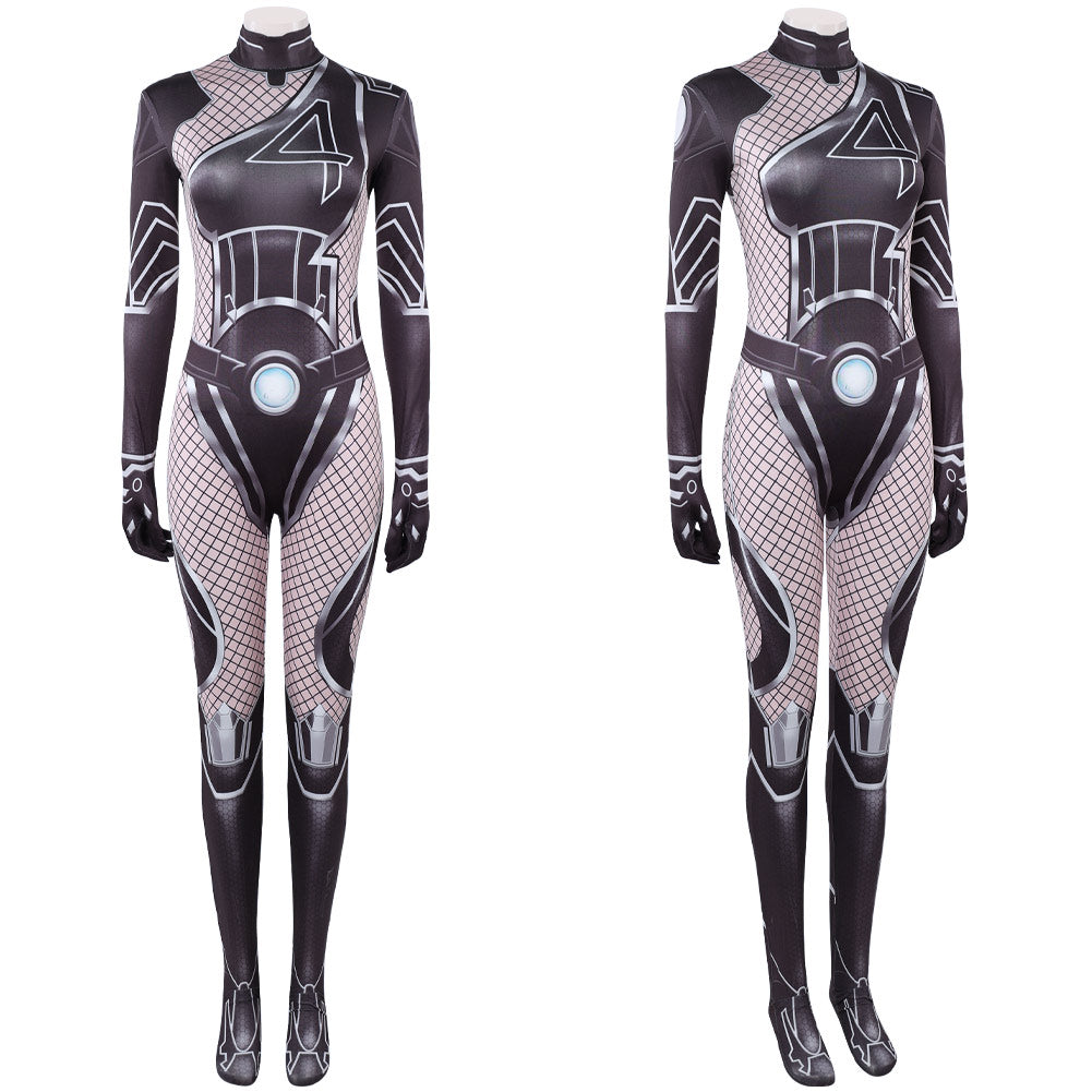 Invisible Woman Susan Storm Tenue Noire Cosplay Costume