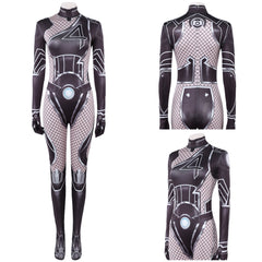 Invisible Woman Susan Storm Tenue Noire Cosplay Costume