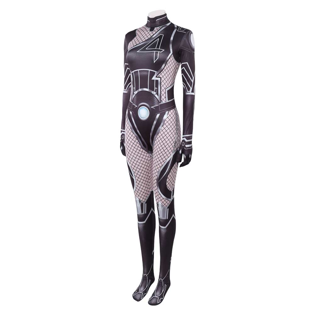 Invisible Woman Susan Storm Tenue Noire Cosplay Costume