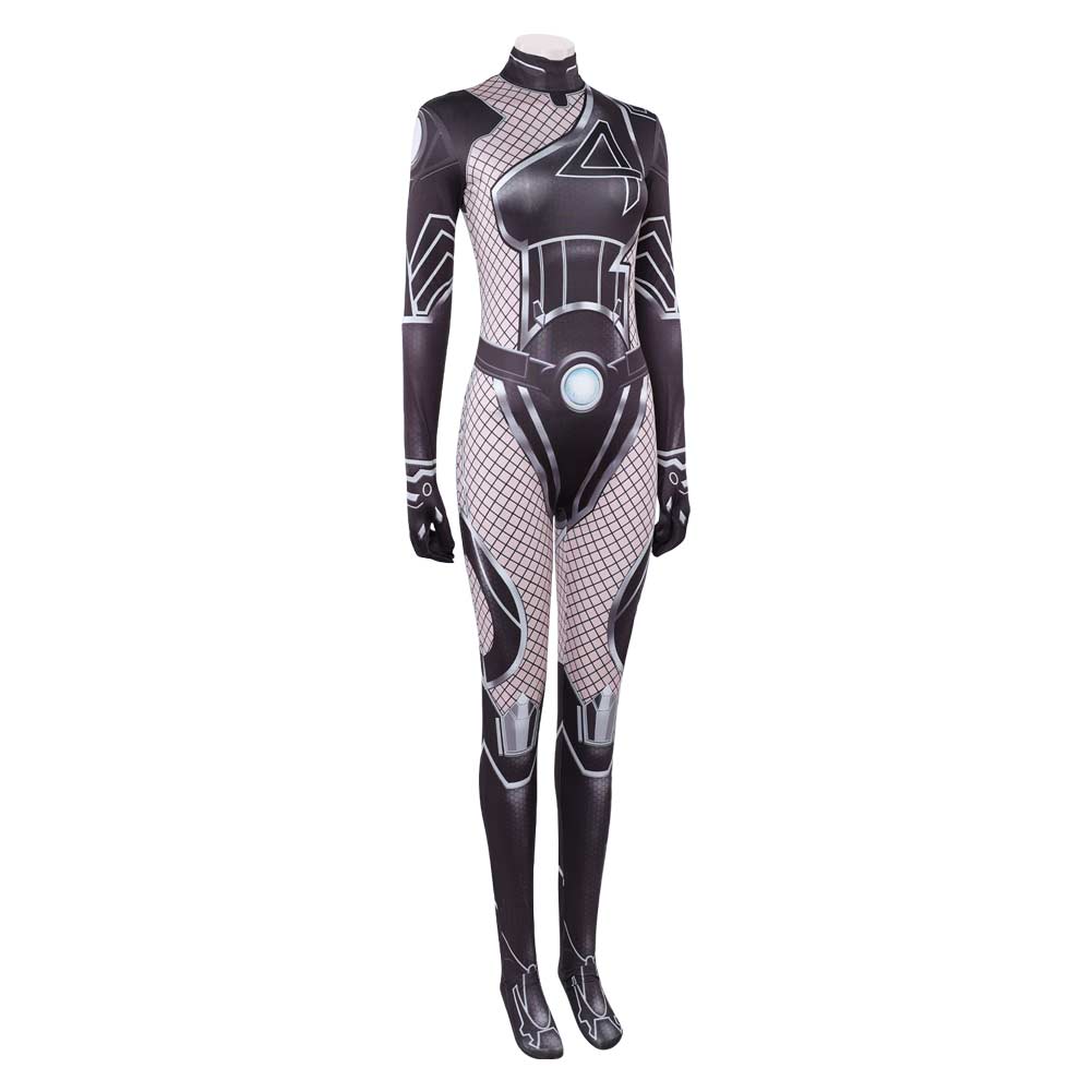 Invisible Woman Susan Storm Tenue Noire Cosplay Costume