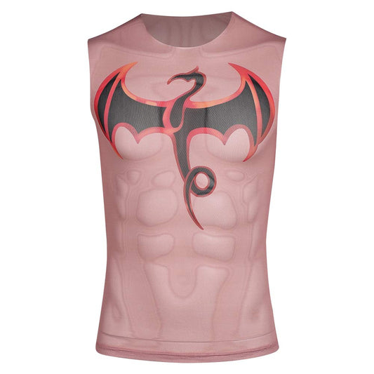 Iron Fist Gilet Tatouage Imprimé Rouge Cosplay Costume