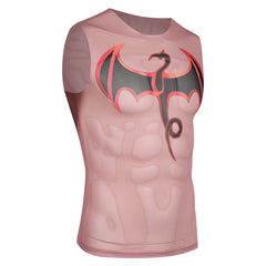 Iron Fist Gilet Tatouage Imprimé Rouge Cosplay Costume