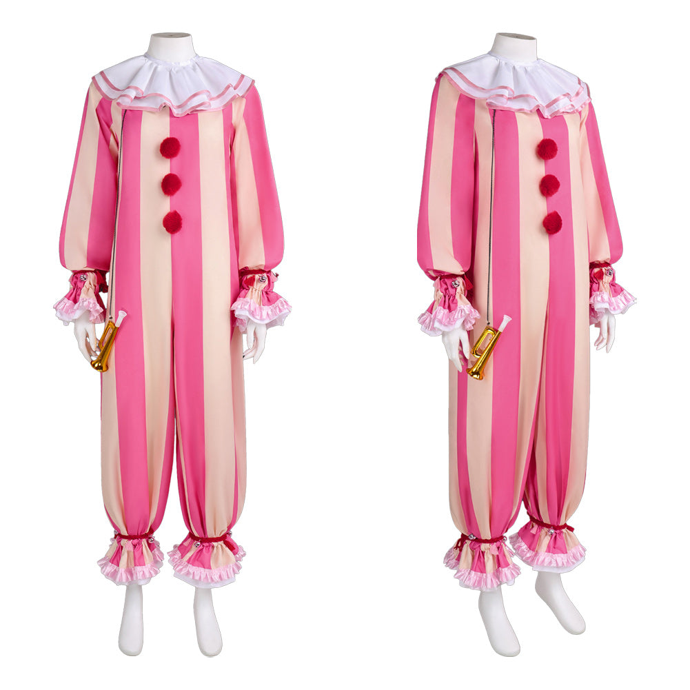 IT: Bienvenue à Derry Saison 1 Pennywise Combinaison Rose Cosplay Costume