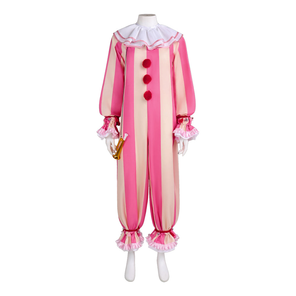 IT: Bienvenue à Derry Saison 1 Pennywise Combinaison Rose Cosplay Costume