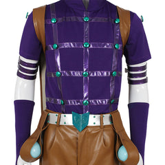 JJBA Gyro Zeppeli Tenue Violette et Brune Cosplay Costume