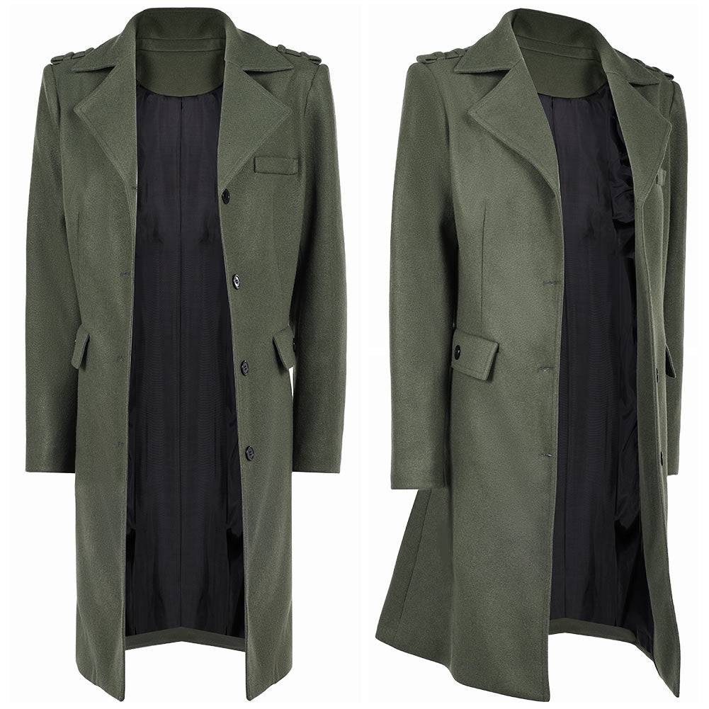 John Wick 5(2025) Rooney Manteau Vert Gris Cosplay Costume