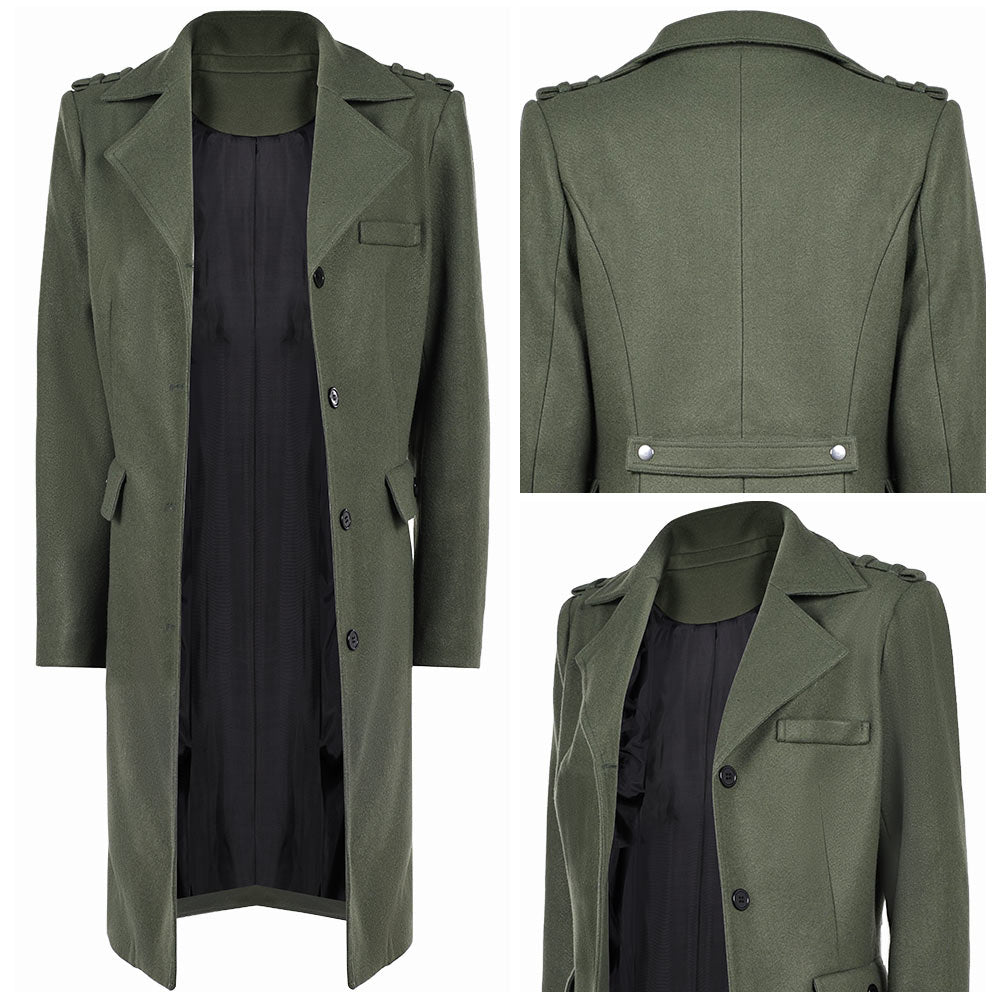 John Wick 5(2025) Rooney Manteau Vert Gris Cosplay Costume