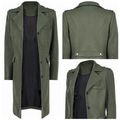 John Wick 5(2025) Rooney Manteau Vert Gris Cosplay Costume