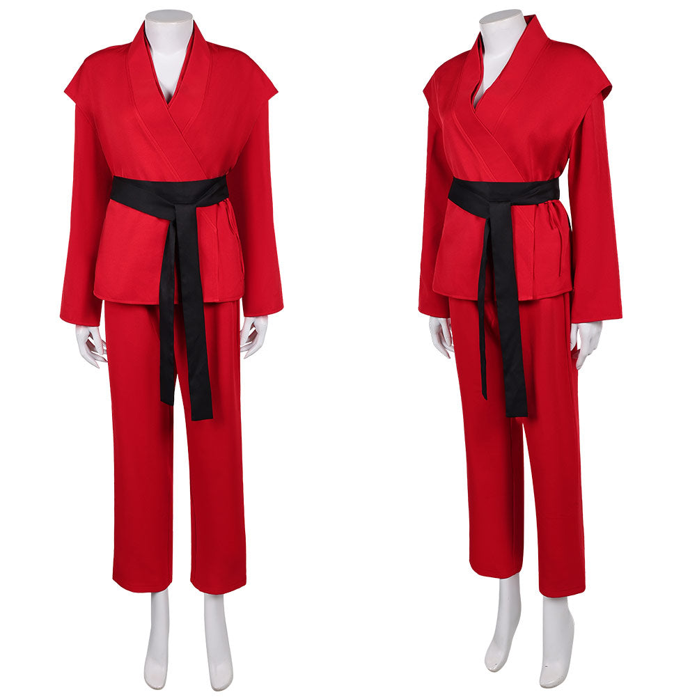 John Wick 5(2025) Rooney The Ballerina Taekwondo Uniforme Rouge Cosplay Costume