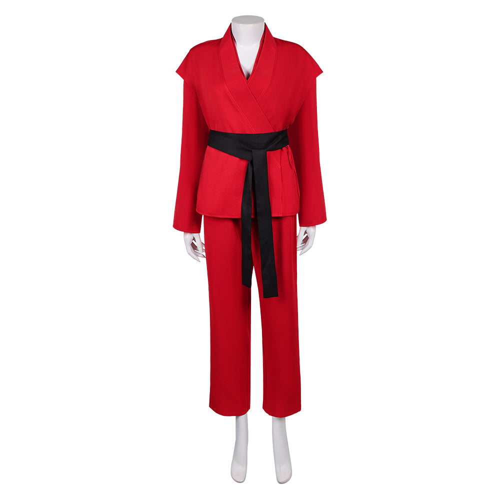 John Wick 5(2025) Rooney The Ballerina Taekwondo Uniforme Rouge Cosplay Costume