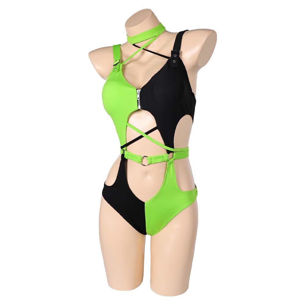 Kim Possible Shego Maillot de Bain Une Pièce Lingerie Cosplay Costume