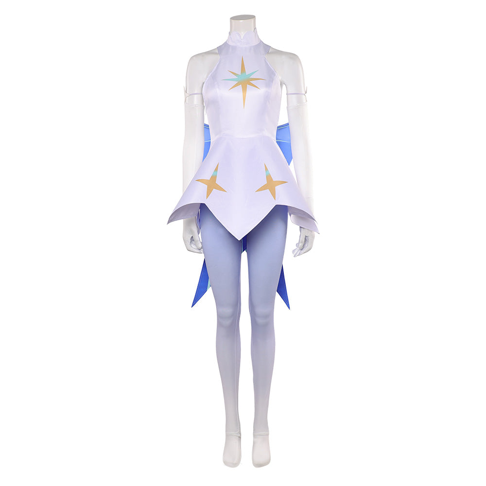 Knights of Guinevere(2025) Guinevere Tenue Blanche Imprimée Cosplay Costume