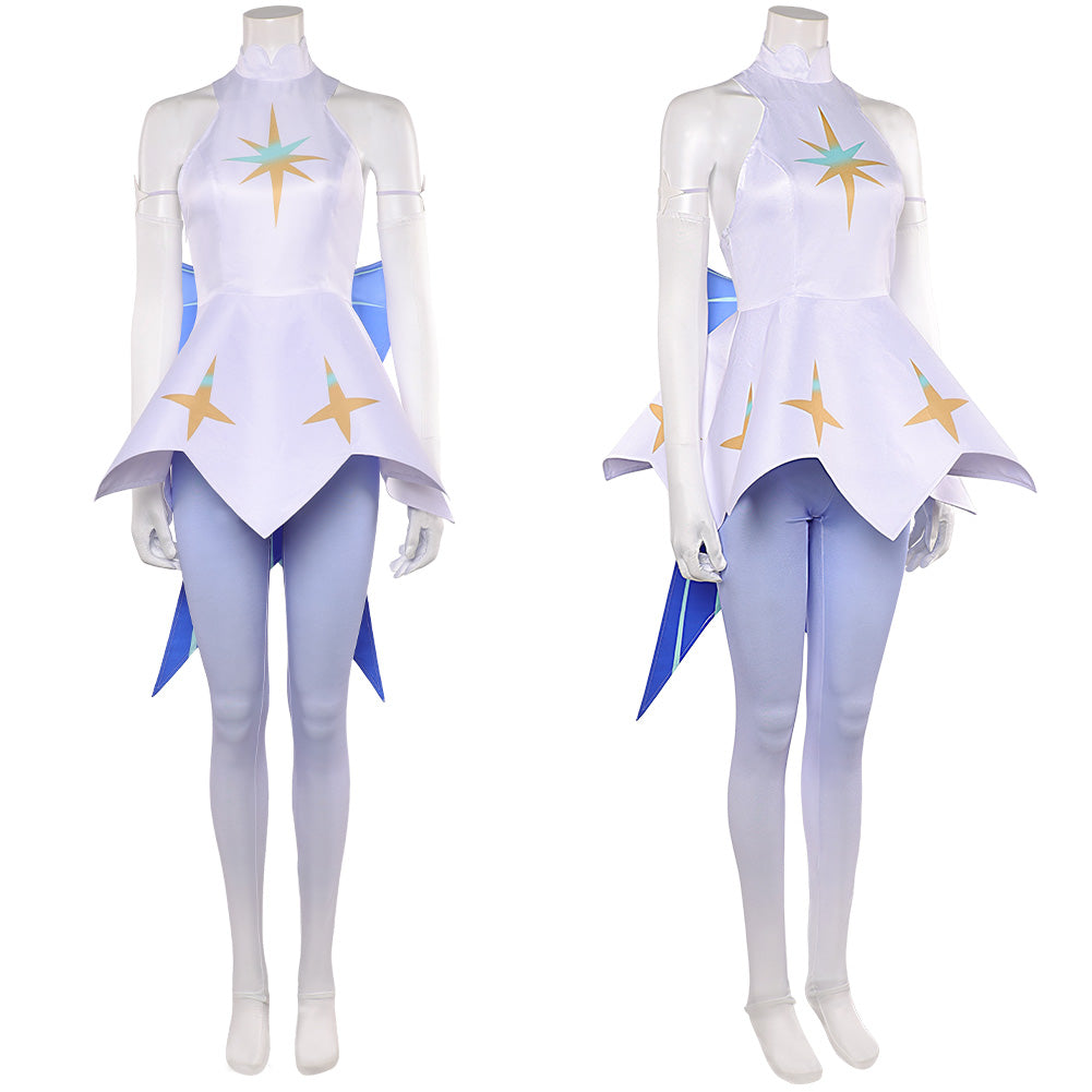 Knights of Guinevere(2025) Guinevere Tenue Blanche Imprimée Cosplay Costume