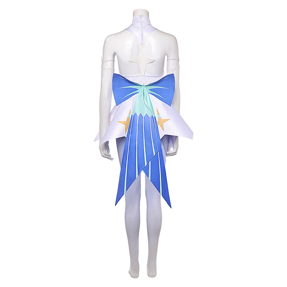 Knights of Guinevere(2025) Guinevere Tenue Blanche Imprimée Cosplay Costume