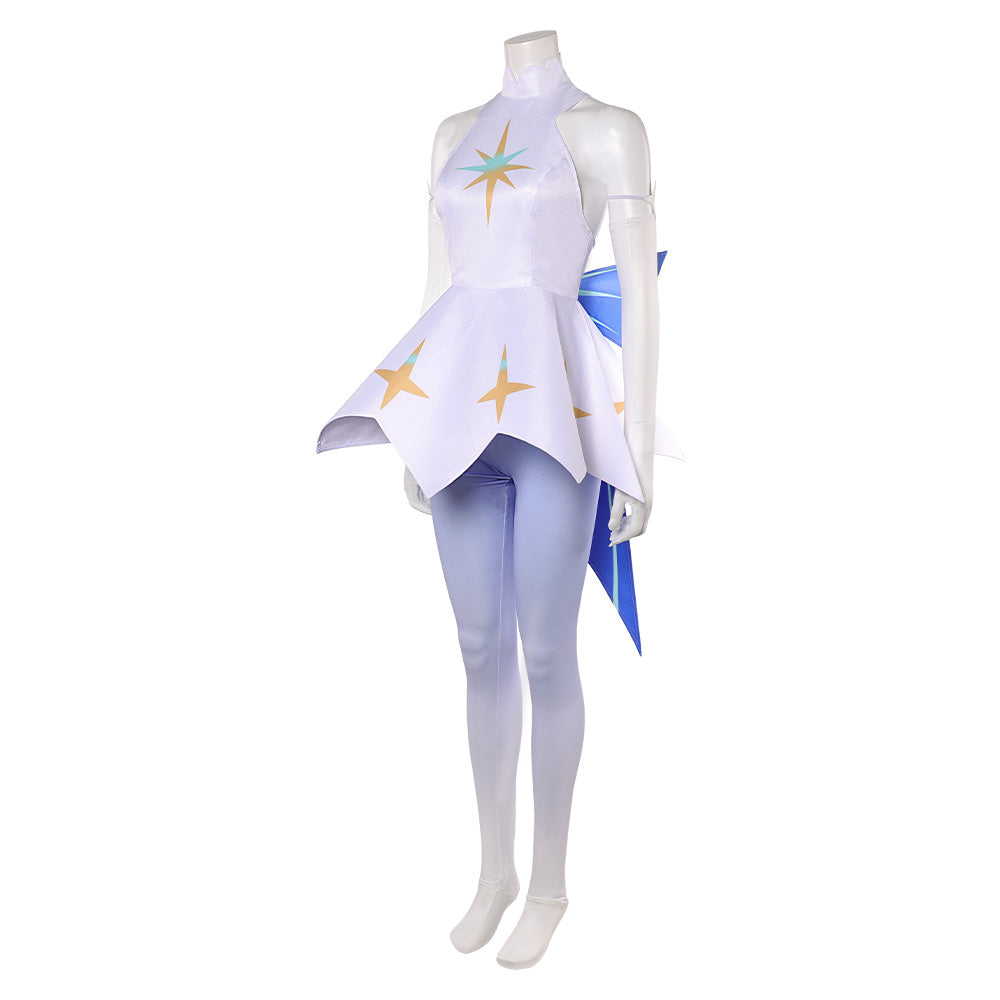 Knights of Guinevere(2025) Guinevere Tenue Blanche Imprimée Cosplay Costume