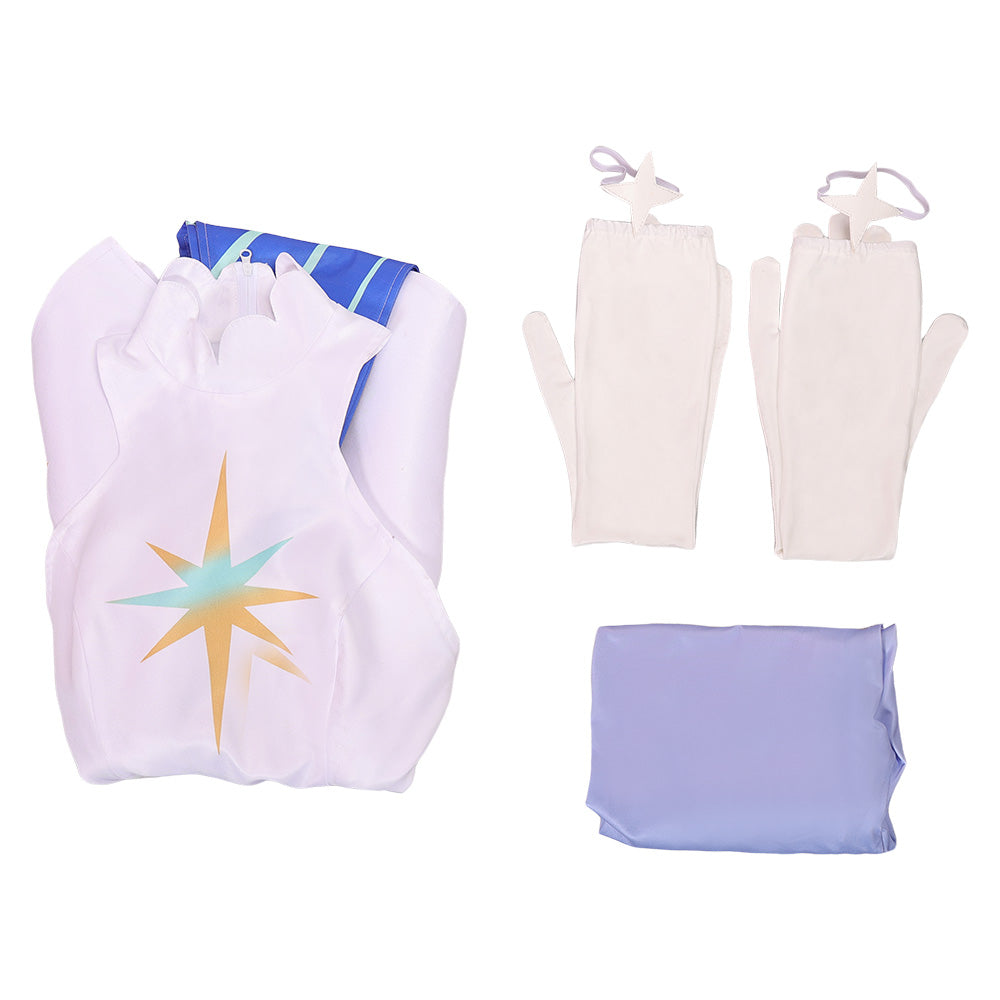 Knights of Guinevere(2025) Guinevere Tenue Blanche Imprimée Cosplay Costume