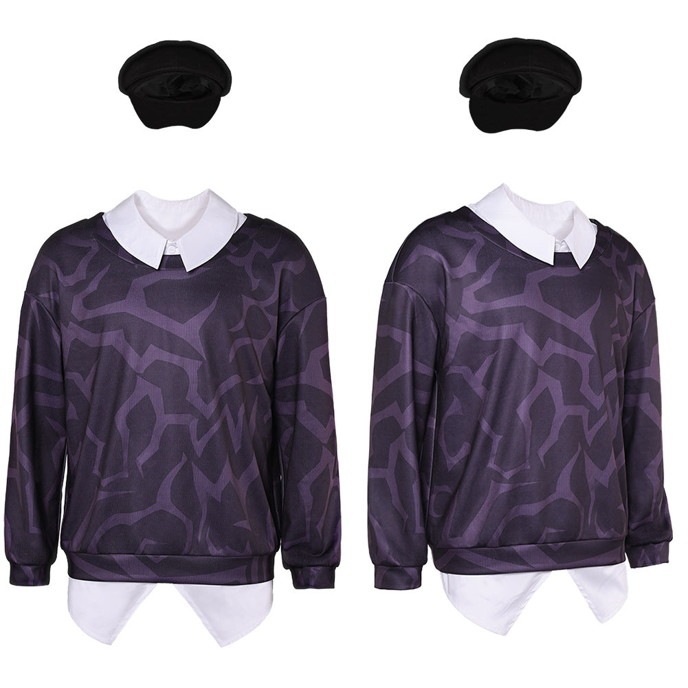 KPop Demon Hunters(2025) Baby Haut Imprimé Noir+Chapeau Cosplay Costume