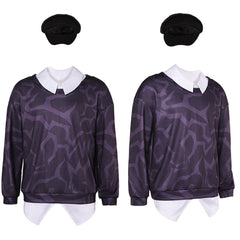 KPop Demon Hunters(2025) Baby Haut Imprimé Noir+Chapeau Cosplay Costume