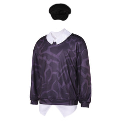 KPop Demon Hunters(2025) Baby Haut Imprimé Noir+Chapeau Cosplay Costume