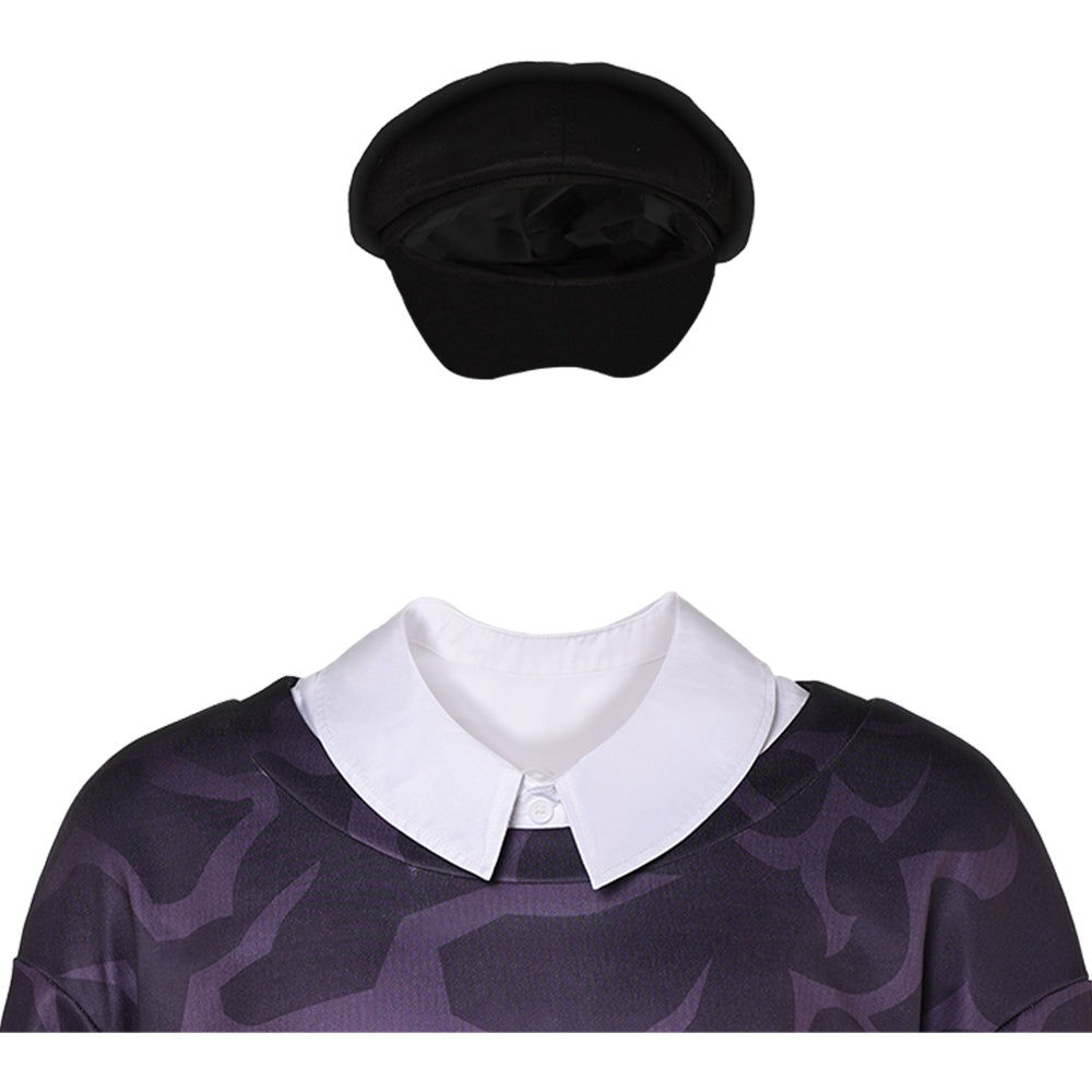 KPop Demon Hunters(2025) Baby Haut Imprimé Noir+Chapeau Cosplay Costume