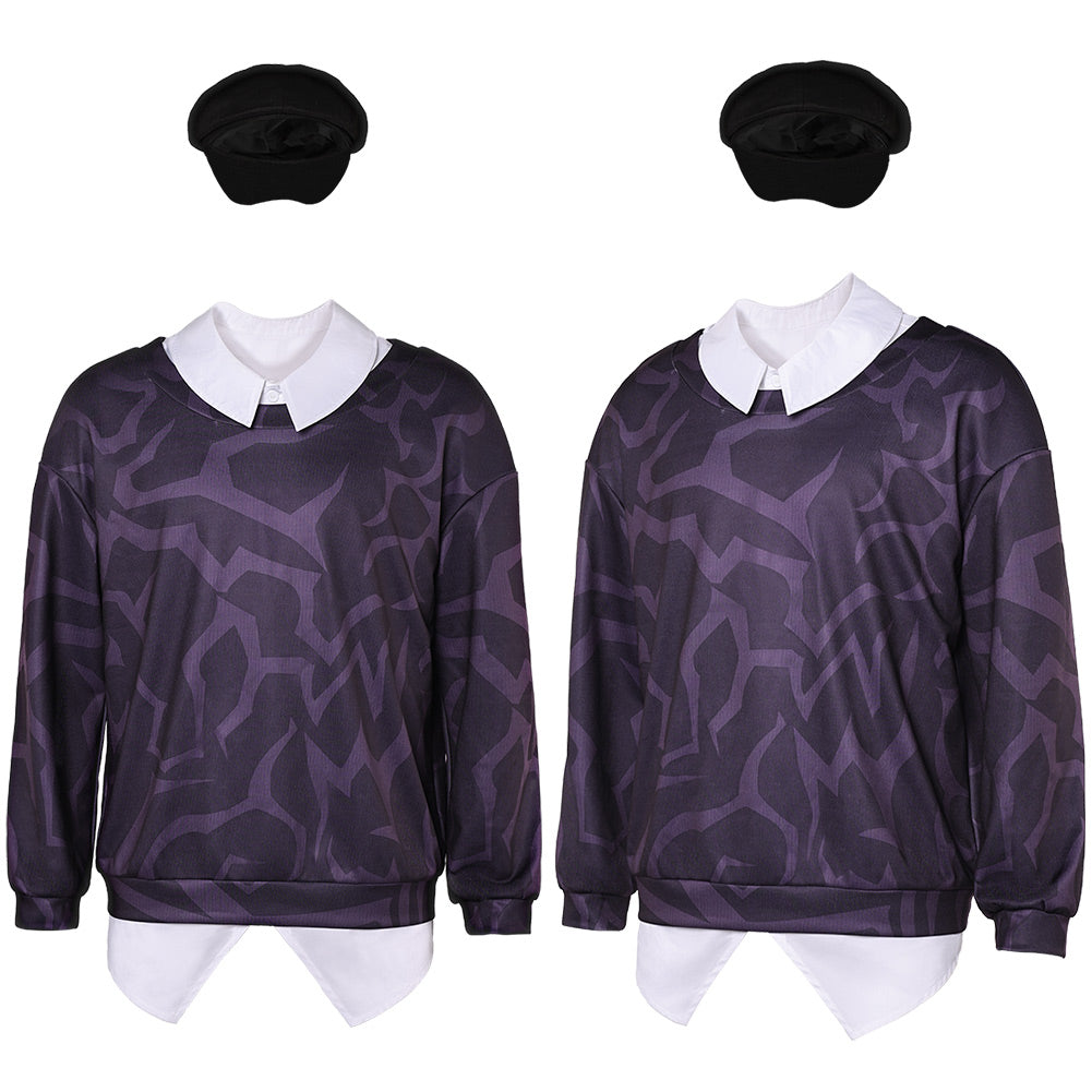 KPop Demon Hunters(2025) Baby Haut Imprimé Noir+Chapeau Cosplay Costume