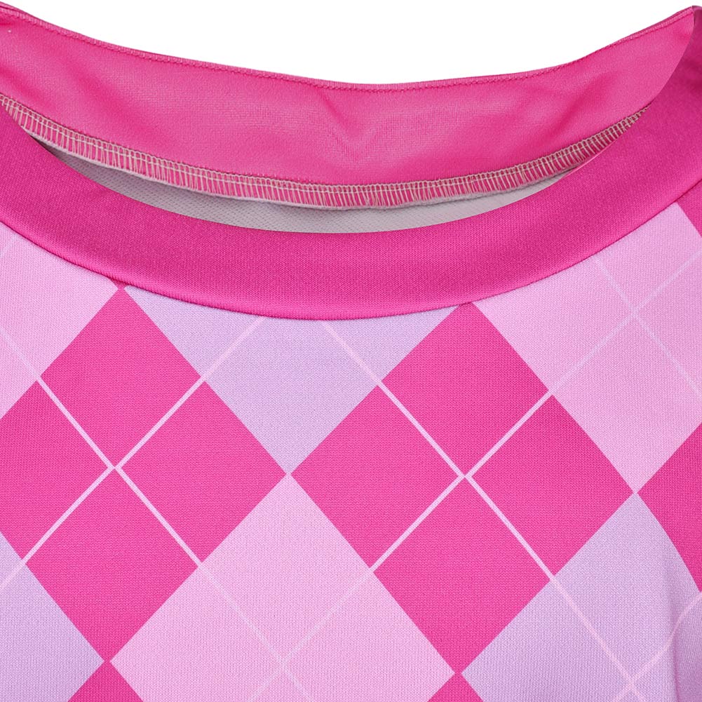 Kpop Demon Hunters(2025) Baby Saja Sweat à Carreaux Roses Cosplay Costume
