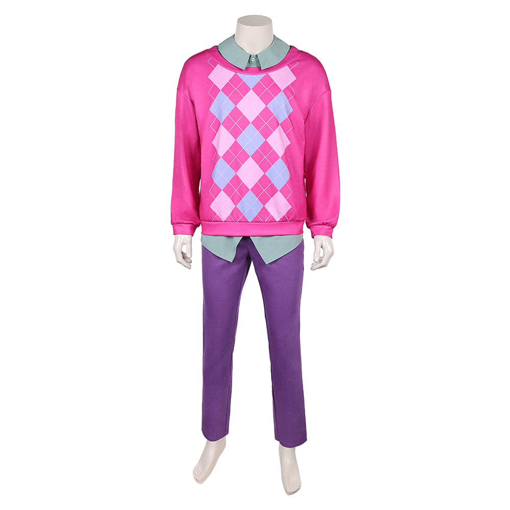 Kpop Demon Hunters(2025) Baby Saja Tenue à Carreaux Roses Cosplay Costume