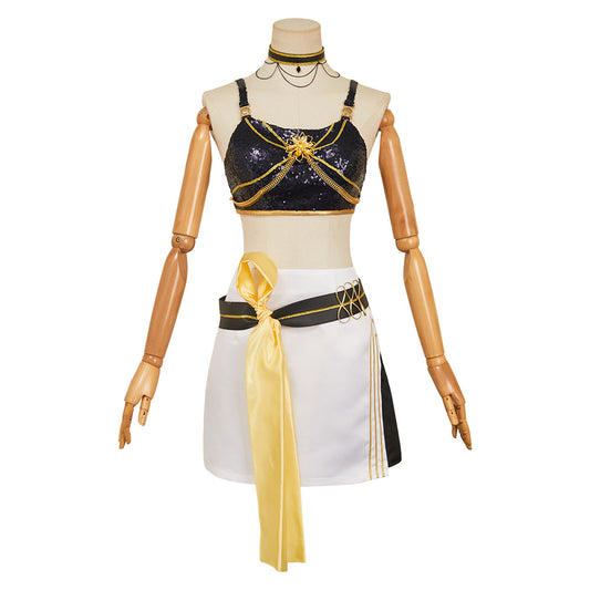KPop Demon Hunters(2025) Huntrix Mira Tenue à Bretelles Noir Cosplay Costume