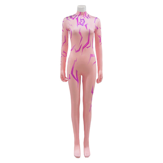 KPop Demon Hunters(2025) Huntrix Rumi Combinaison Rose Cosplay Costume Ver.2